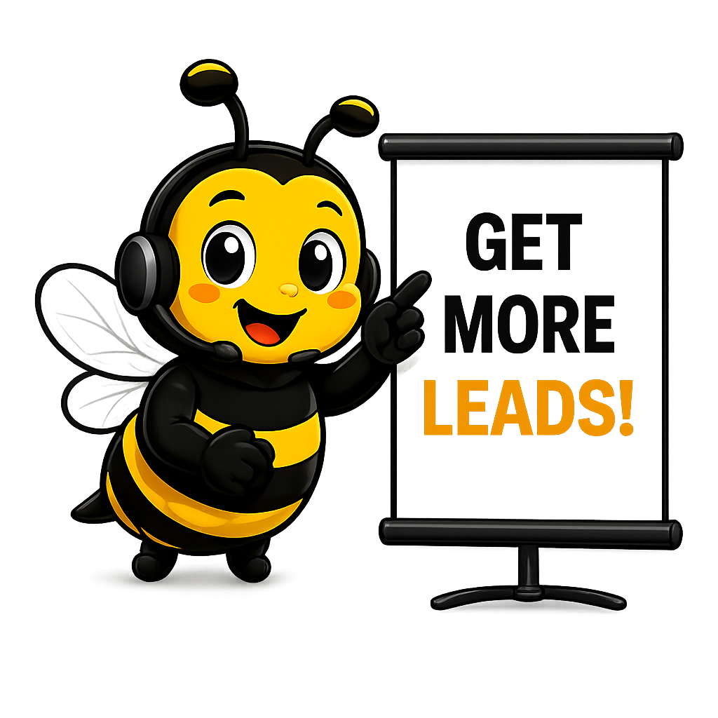 Bee team with headsets